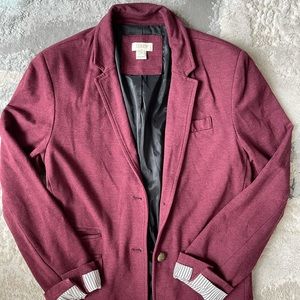 Maroon JCrew Heathered Blazer
